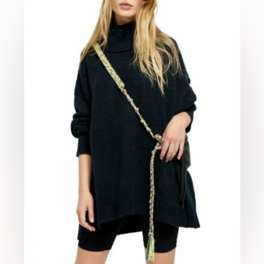 Free People Afterglow Oversized Mock Neck Sweater size Small
